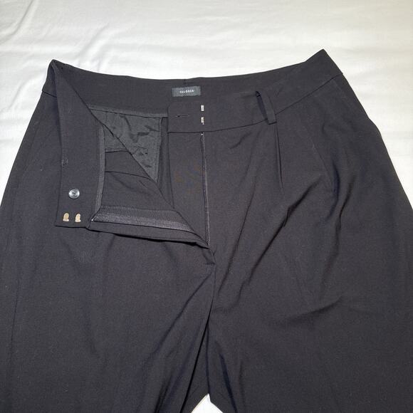 Halogen Womens Size 16 Wide Leg Trousers Black Pleated Front Pants Pockets NWOT - Picture 2 of 12